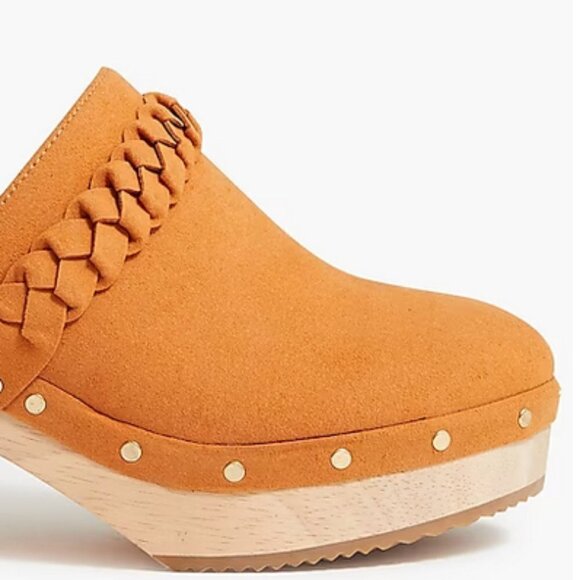 J. Crew Orange Mules with Wooden Heel - Picture 5 of 6